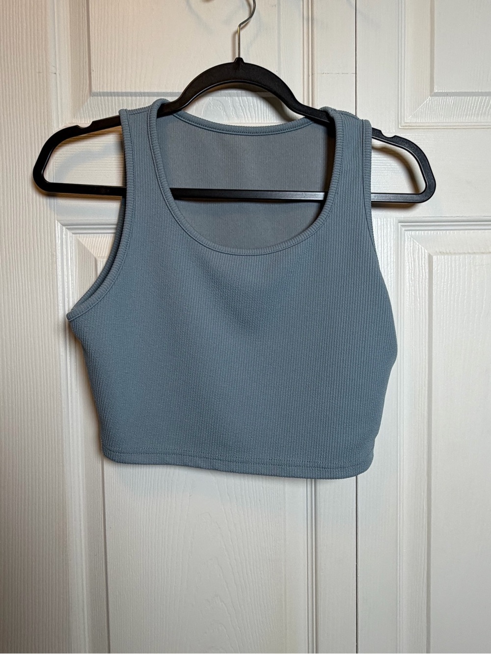 SHEIN 2 Piece Lounge Set Blue Ribbed Tank & Shorts Size Medium - Picture 6 of 10